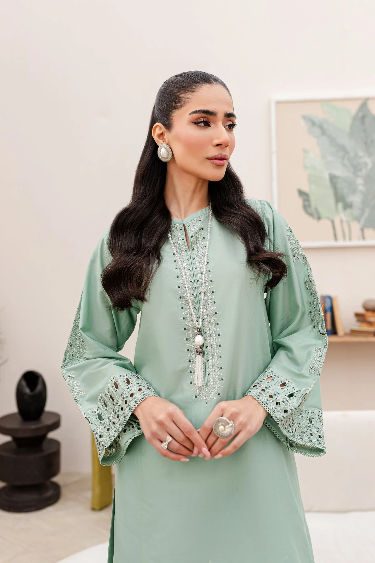 Best Seller - Alex - 2Pc Stitched Embroidered Dress - Image 10