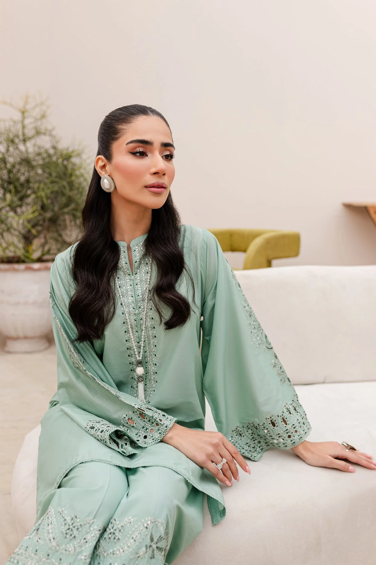 Best Seller - Alex - 2Pc Stitched Embroidered Dress - Image 11