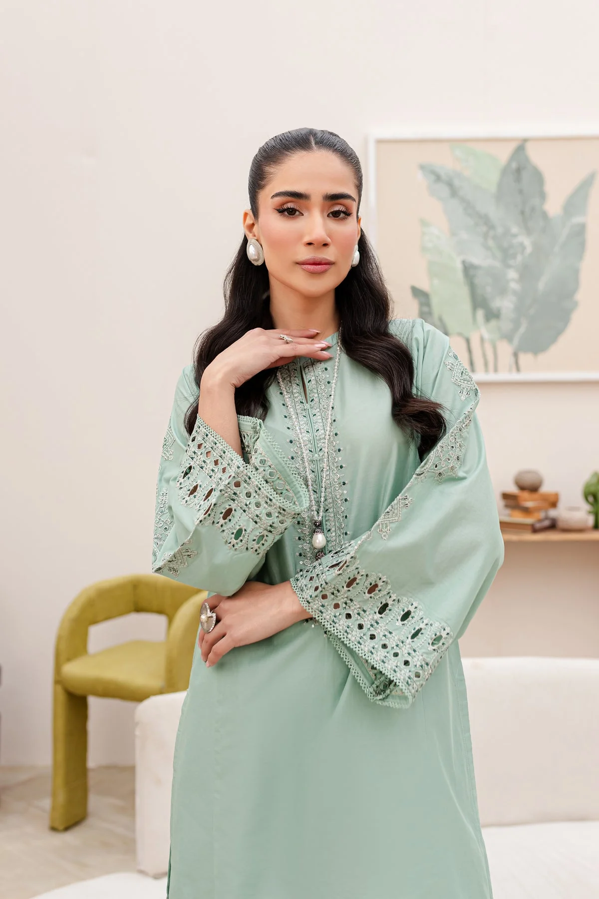 Best Seller - Alex - 2Pc Stitched Embroidered Dress - Image 3