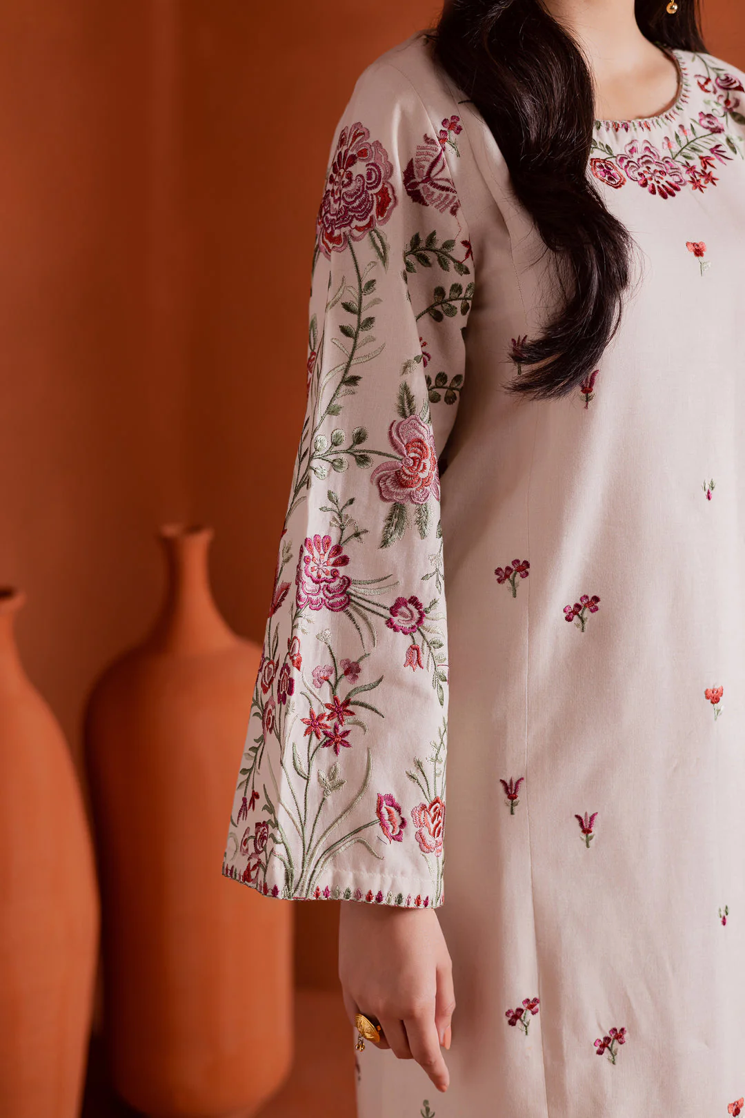 Best Seller - Colours - 2Pc Stitched Embroidered Dress - Image 2