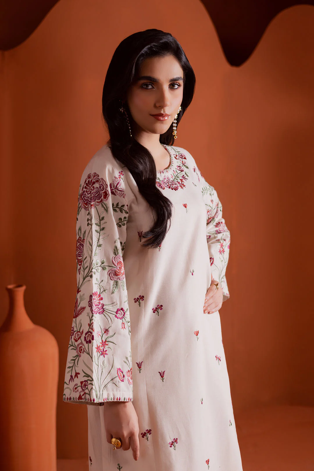 Best Seller - Colours - 2Pc Stitched Embroidered Dress - Image 4