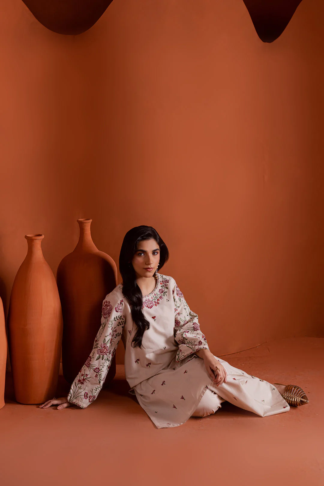 Best Seller - Colours - 2Pc Stitched Embroidered Dress - Image 6