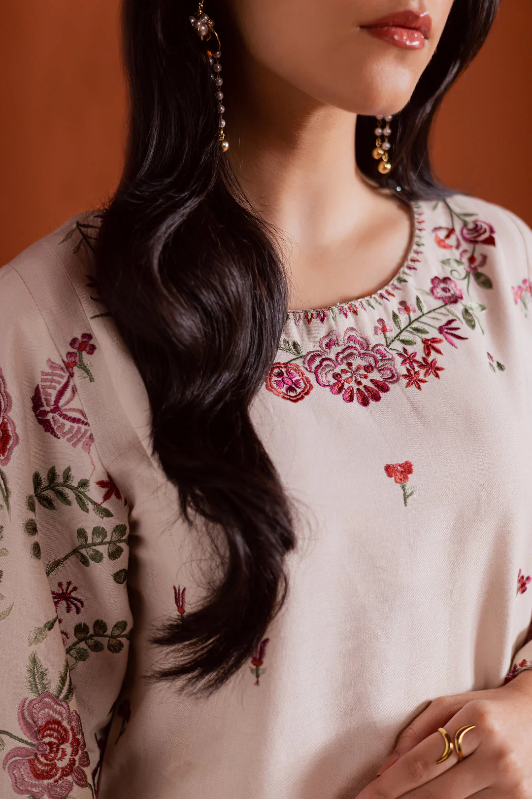 Best Seller - Colours - 2Pc Stitched Embroidered Dress - Image 8