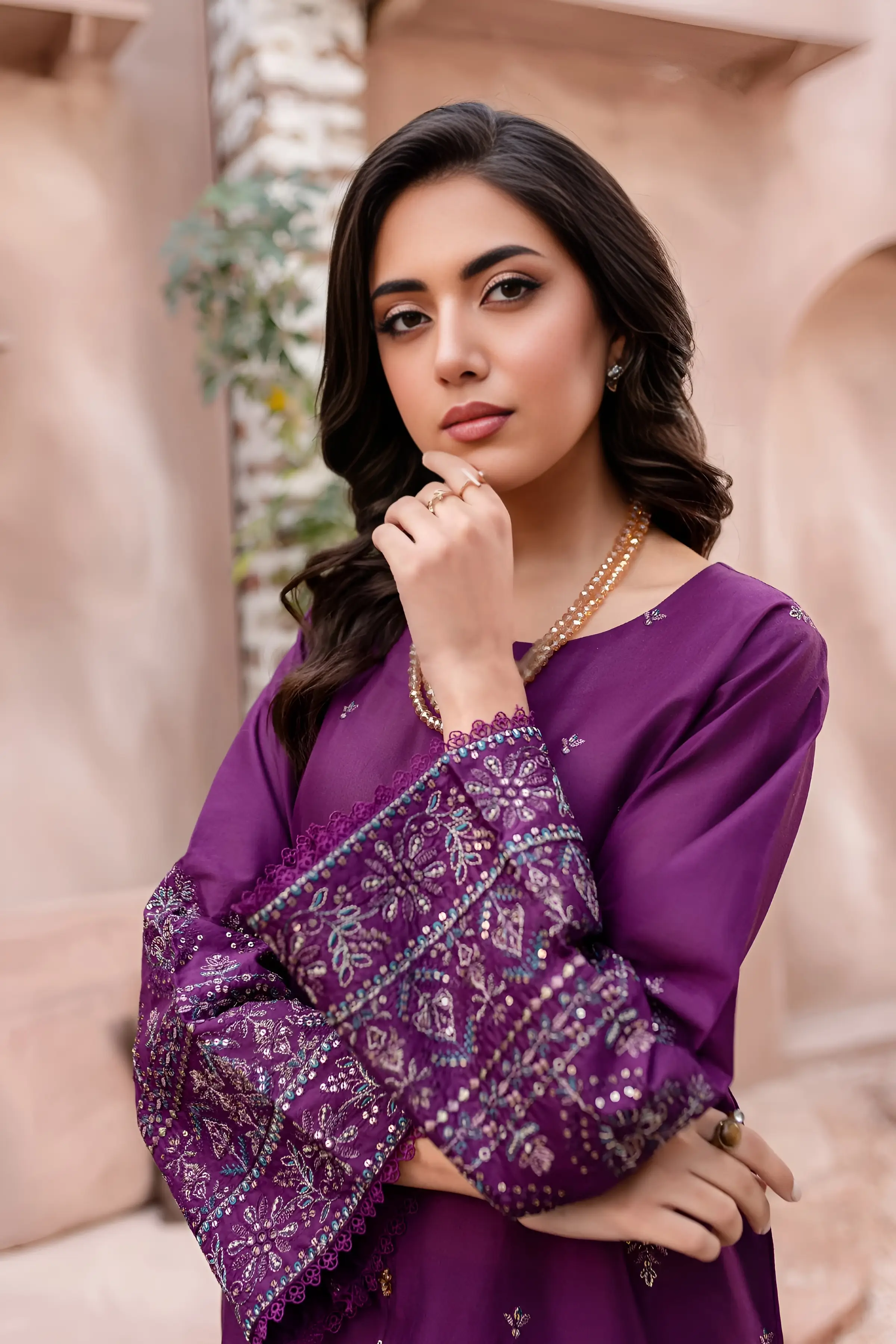 Best Seller - Eminence - 2Pc Stitched Embroidered Dress - Image 5