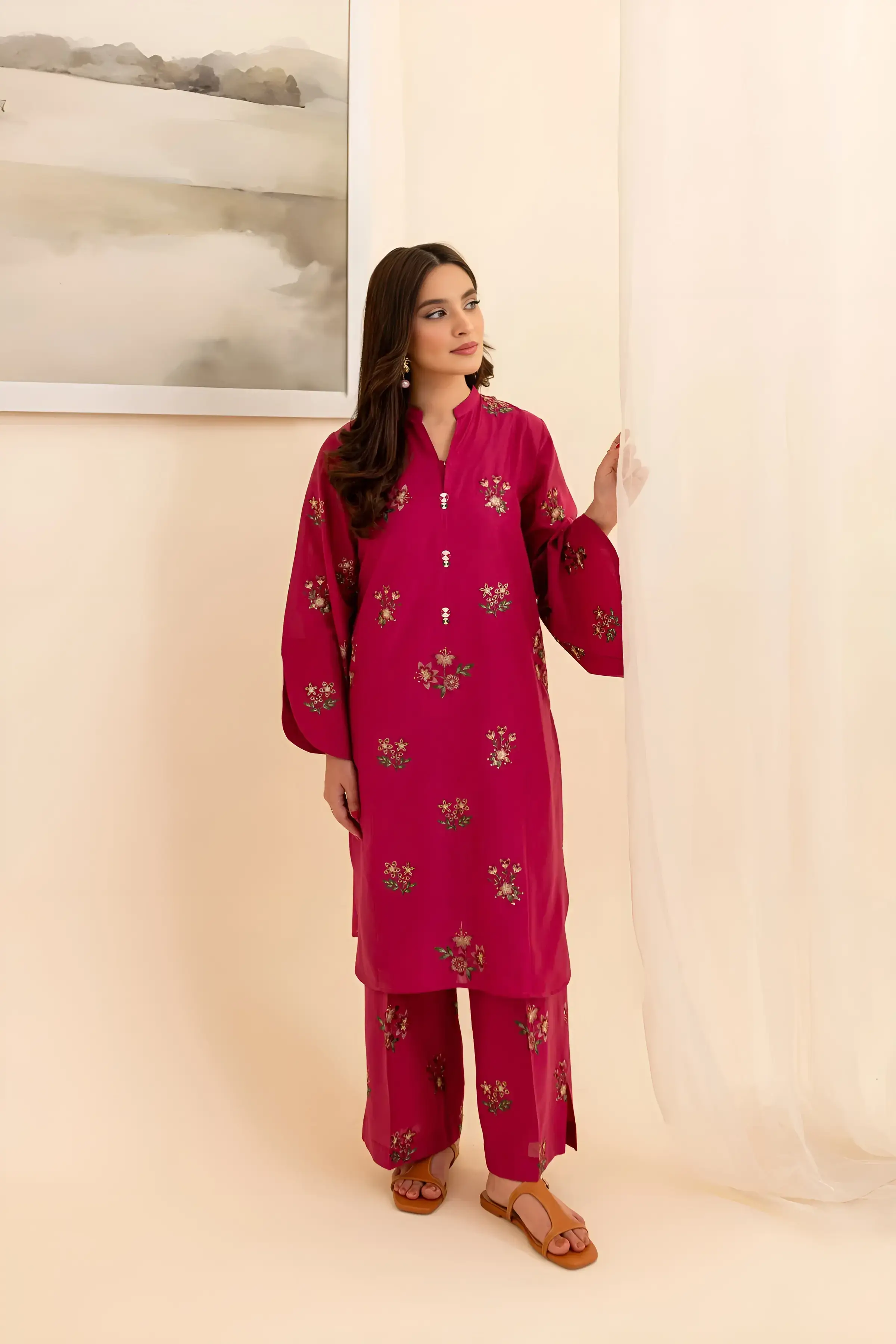 Best Seller - Inizio - 2Pc Stitched Embroidered Dress - Image 3