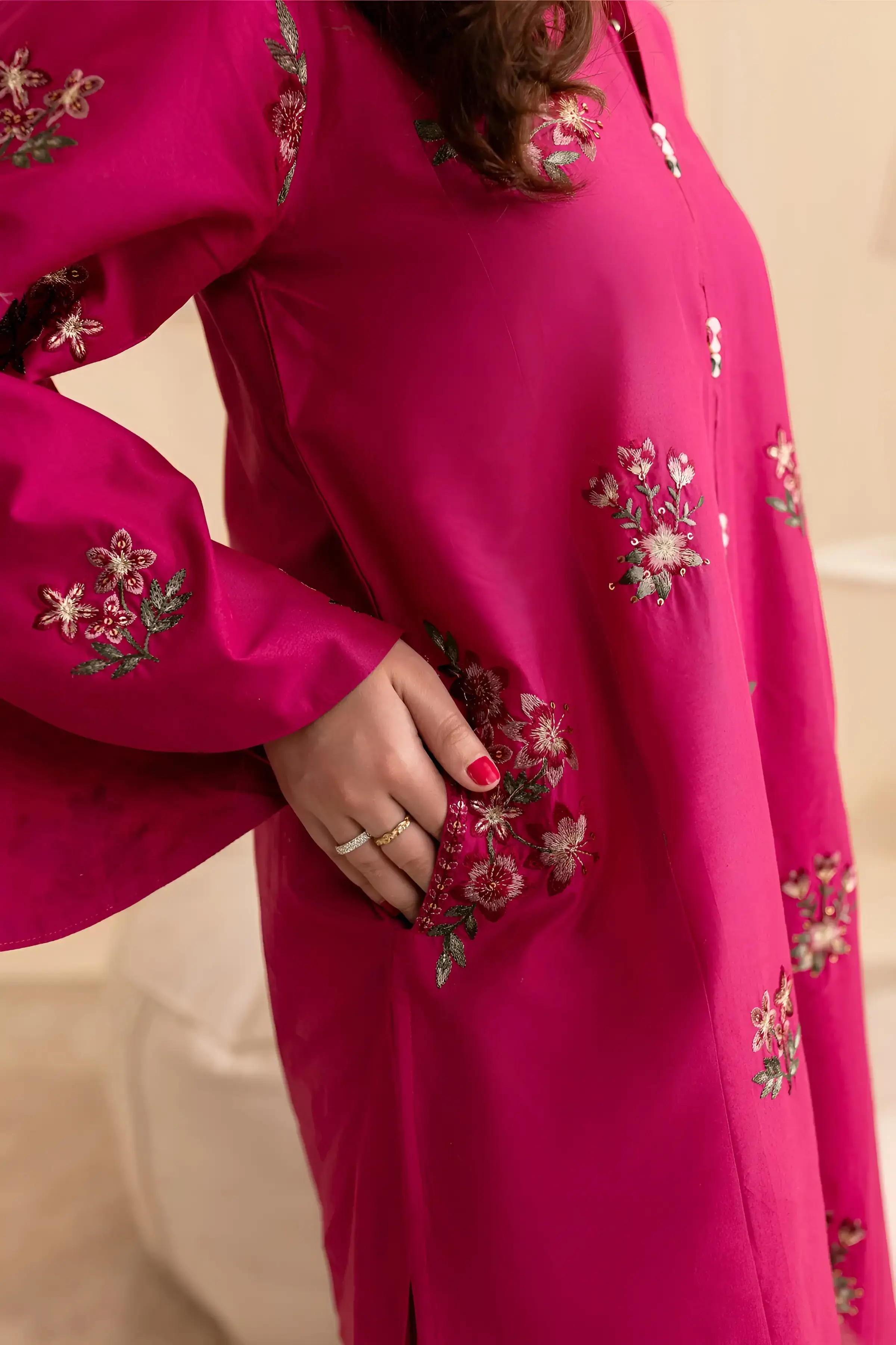 Best Seller - Inizio - 2Pc Stitched Embroidered Dress - Image 5