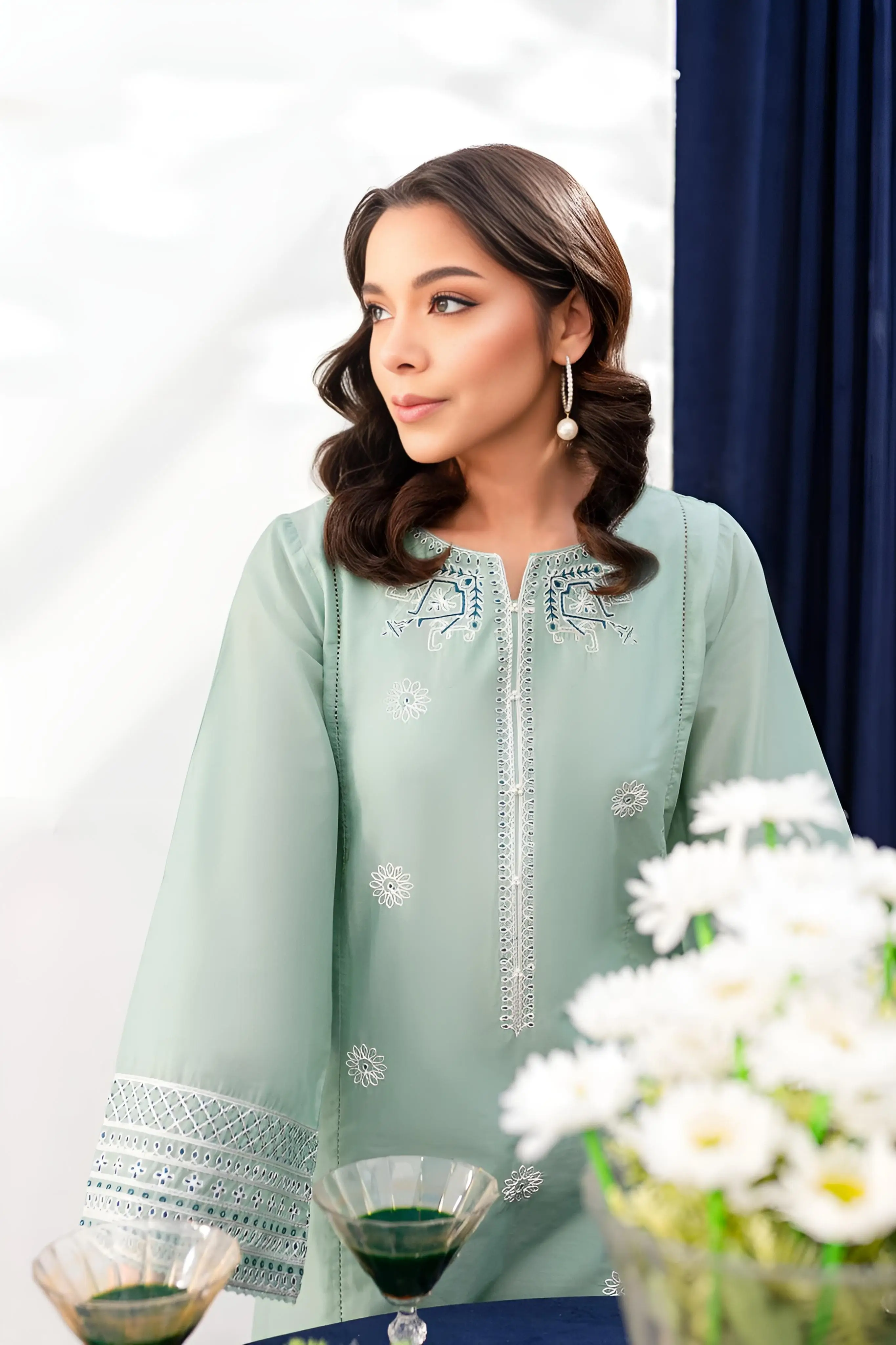 Best Seller - Opaline - 2Pc Stitched Embroidered Dress - Image 7