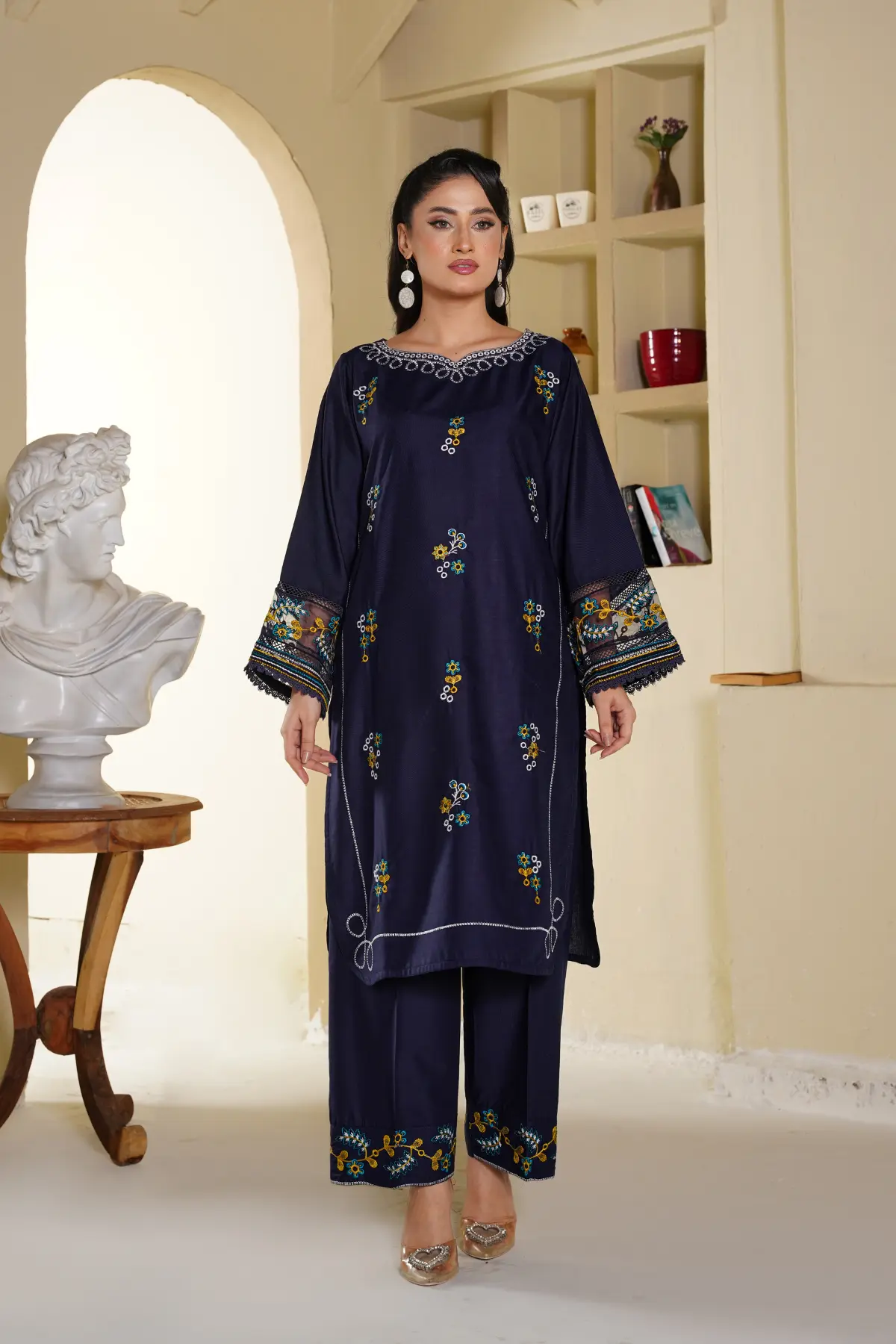 Best Seller - Reef - 2Pc Stitched Embroidered Dress - Image 11