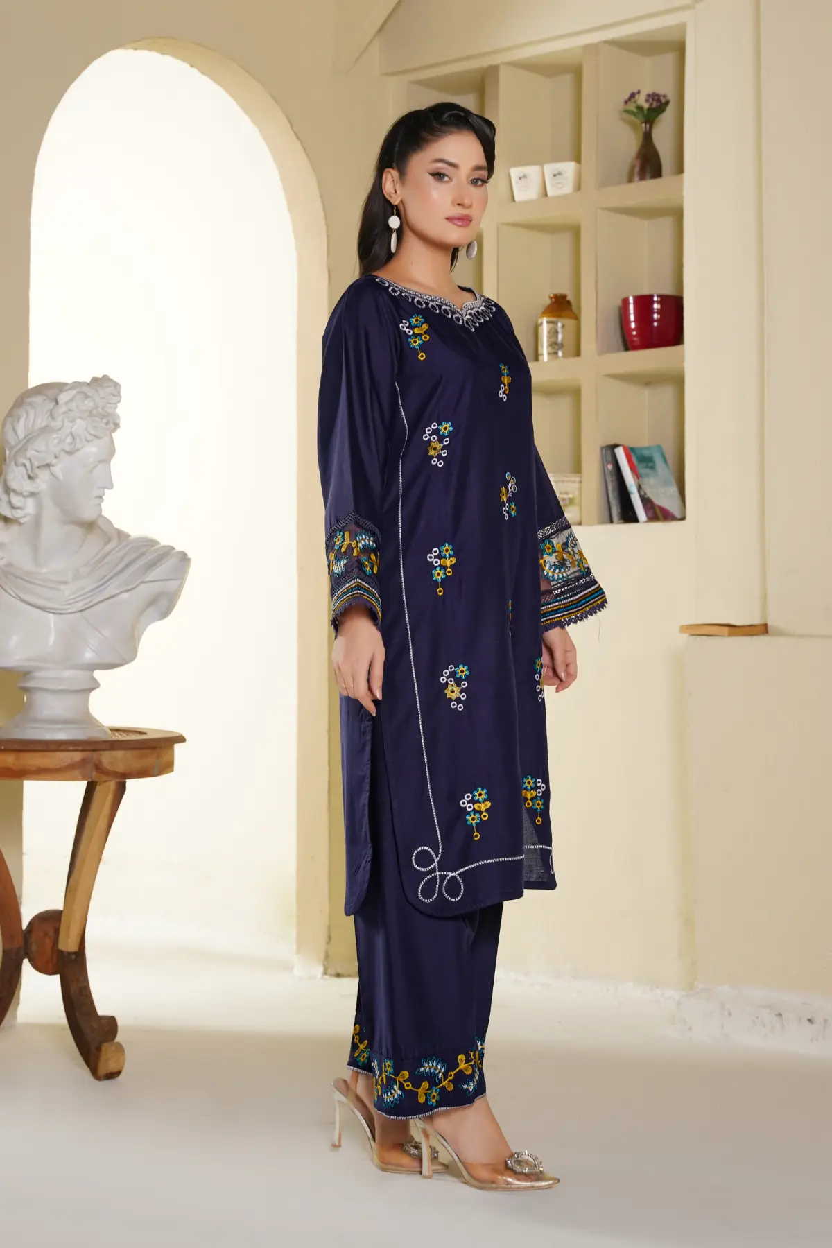 Best Seller - Reef - 2Pc Stitched Embroidered Dress - Image 12