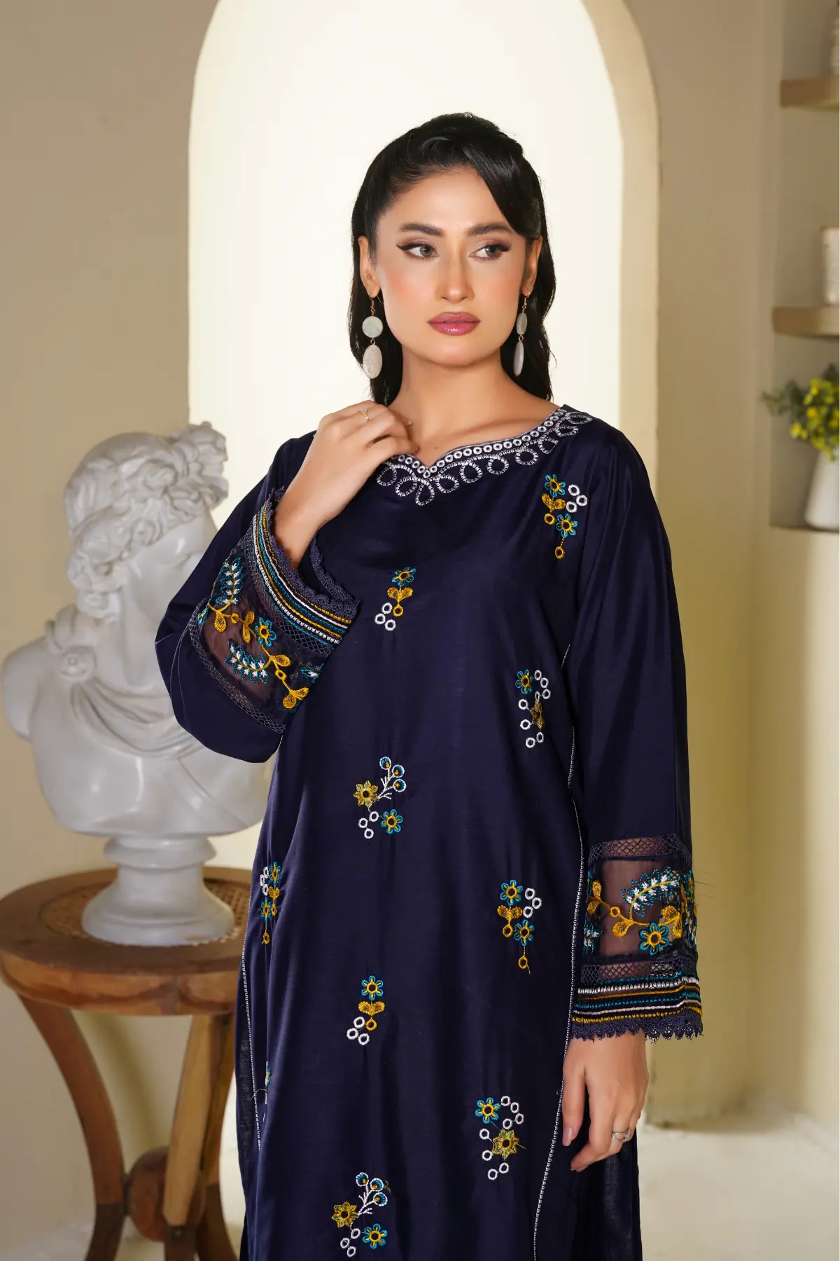 Best Seller - Reef - 2Pc Stitched Embroidered Dress - Image 8